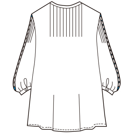 レース使いコットンシルクブラウス