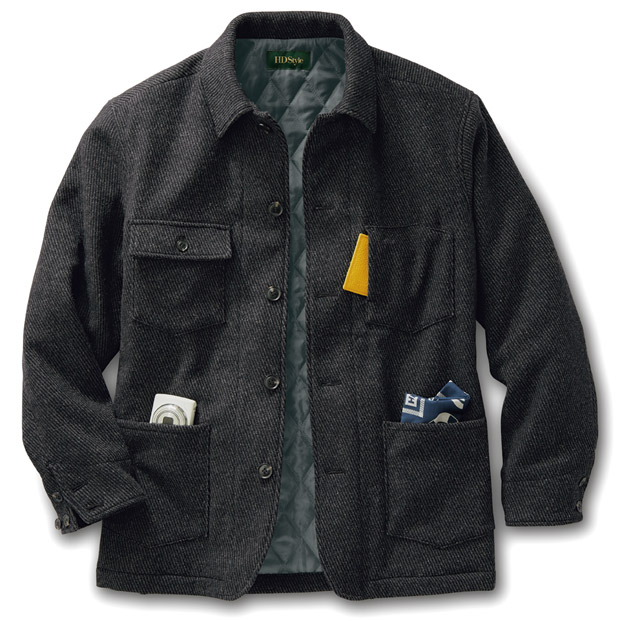 撥水カルゼツイード・8ポケット中わたジャケット