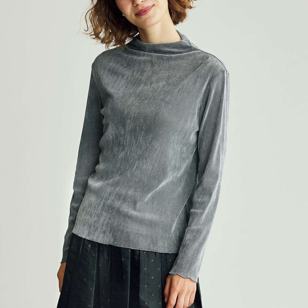 ウォッシャブルフロッキーチュールプルオーバー