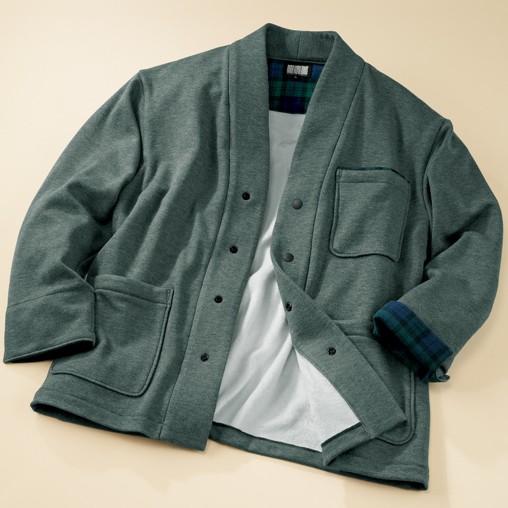 滑らか裏起毛ソフトサーモ･リビング羽織