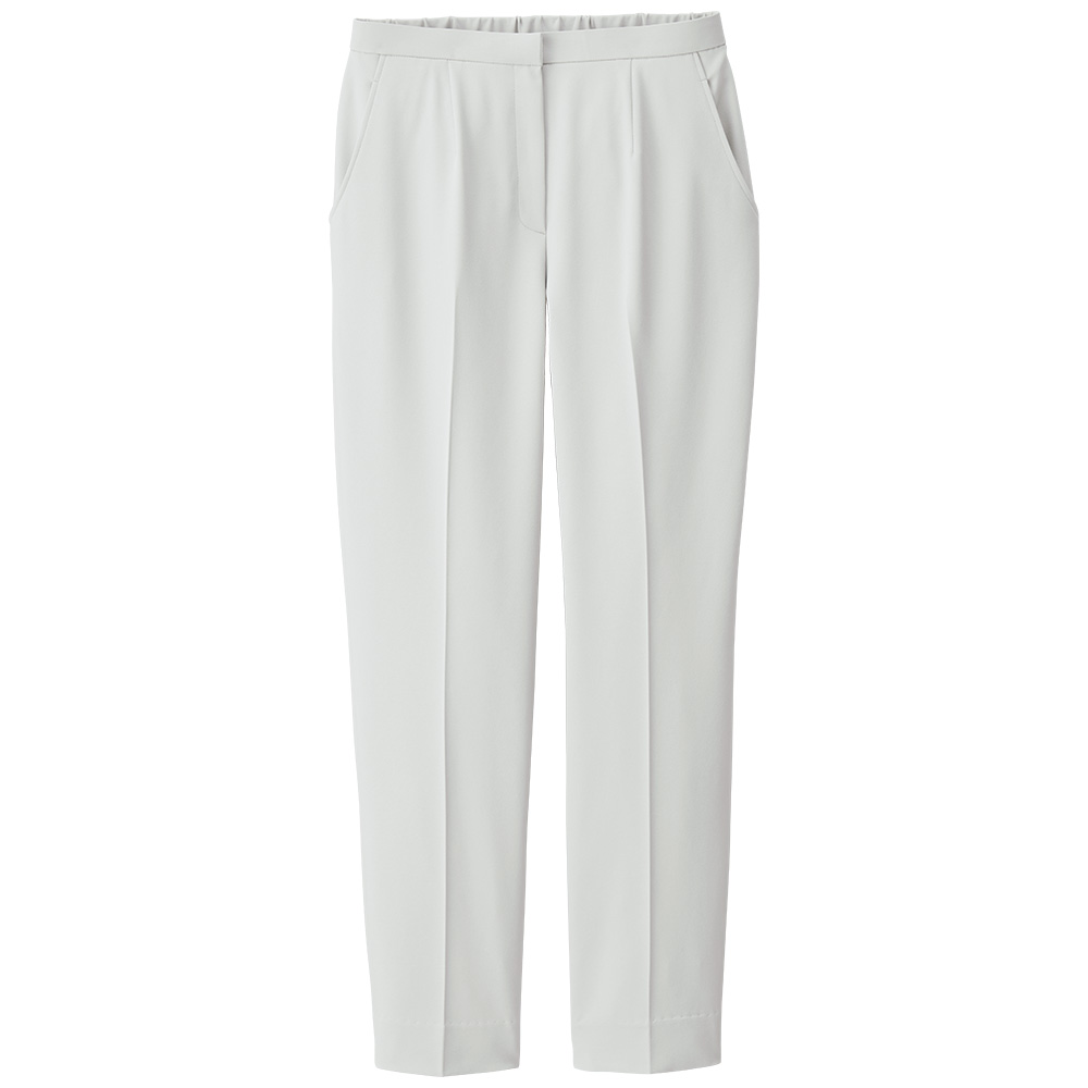 2ウェイストレッチ前開きテーパードパンツ