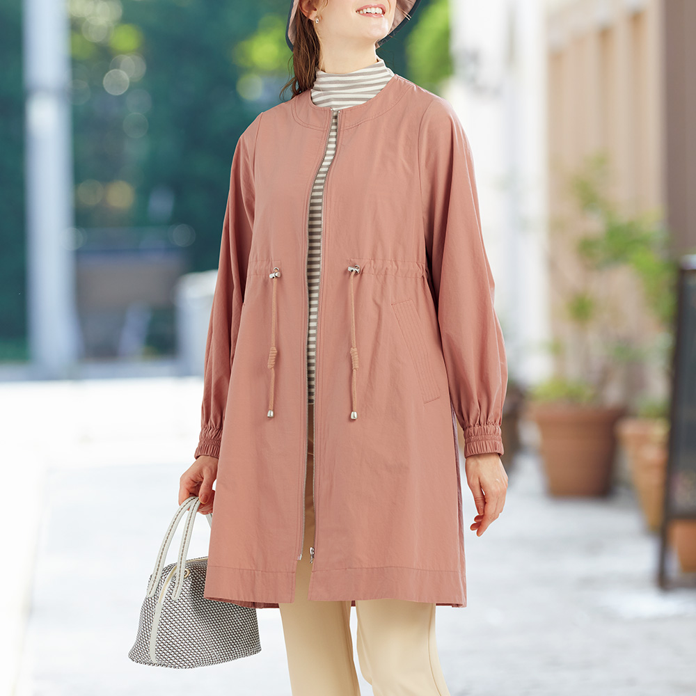 コットン混スプリングコート