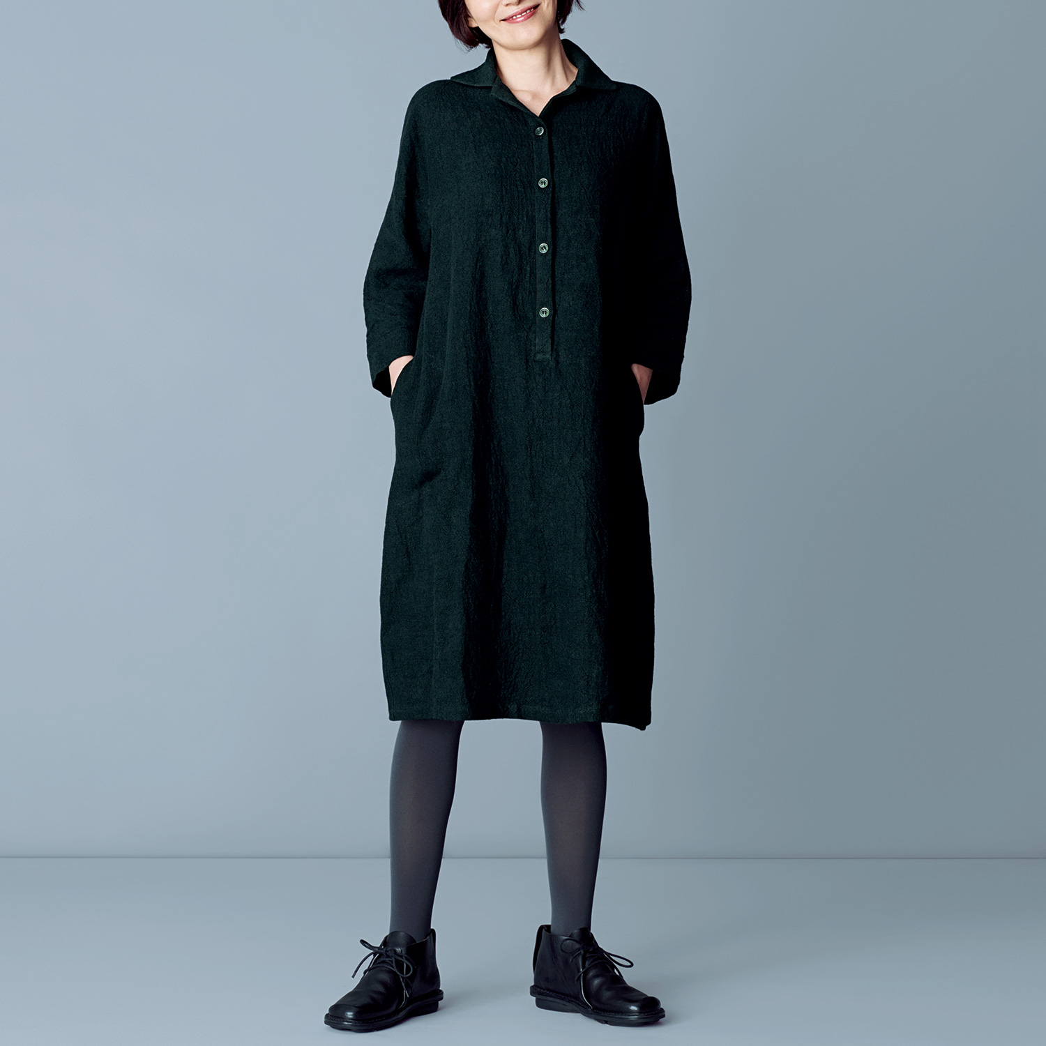 小森縫製 肉厚リネンワンピース ライトアップオンラインストア