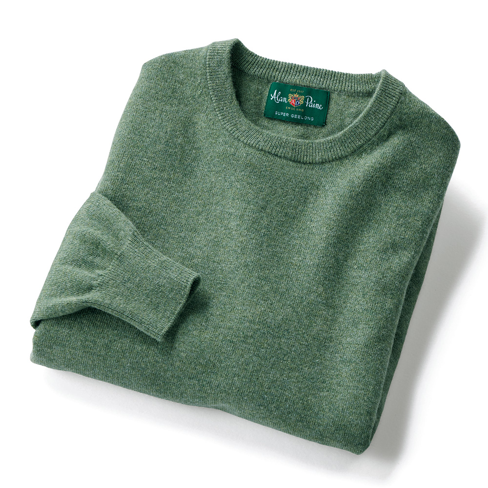 12ゲージ･ジーロンラムウールクルーネックセーター