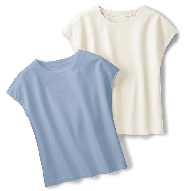 スーピマコットン･シンプルTシャツ