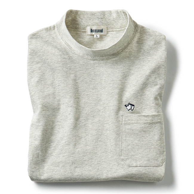 オーコット･モックネックTシャツ