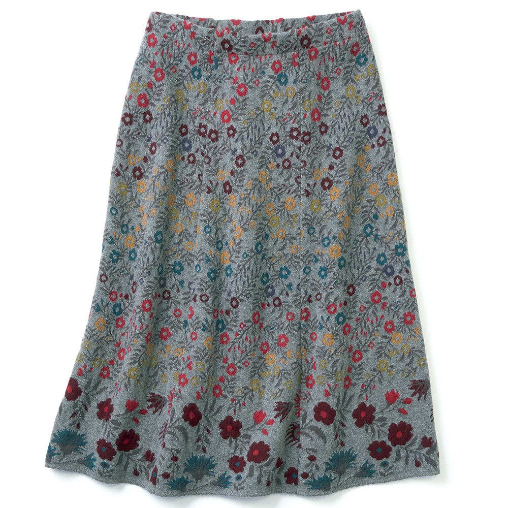 ジャカード編み･フレアースカート／当社限定モデル