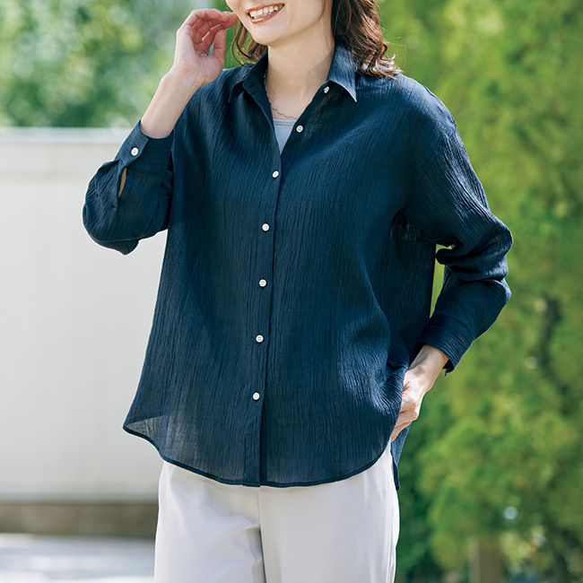 近江麻・ロングブラウス