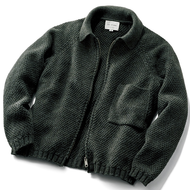 ミックスカラー･ニットブルゾン