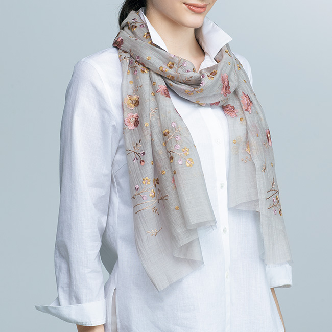 コットンシルクストール／フラワー
