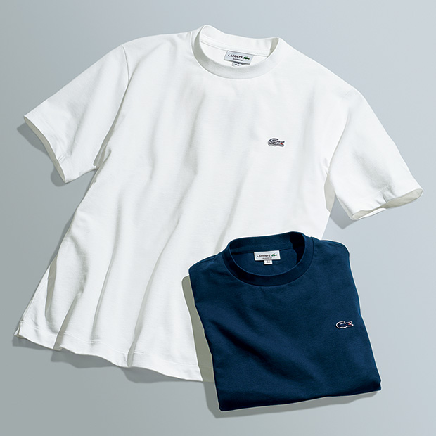 ワニ刺繍･半袖ベーシックTシャツ