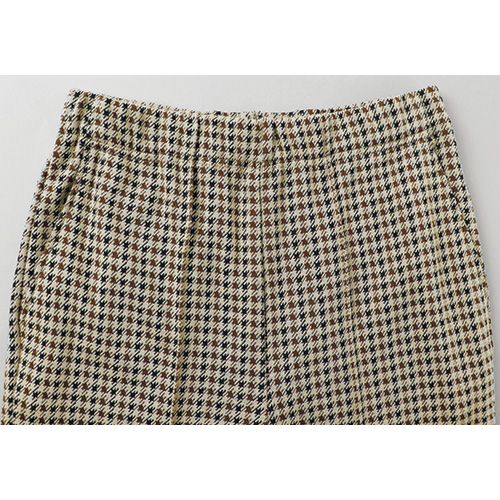 千鳥チェック柄ジャージーパンツ