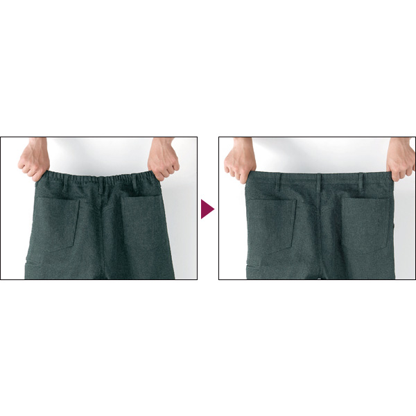 江戸黒染めデニムのイージーパンツ/10オンス