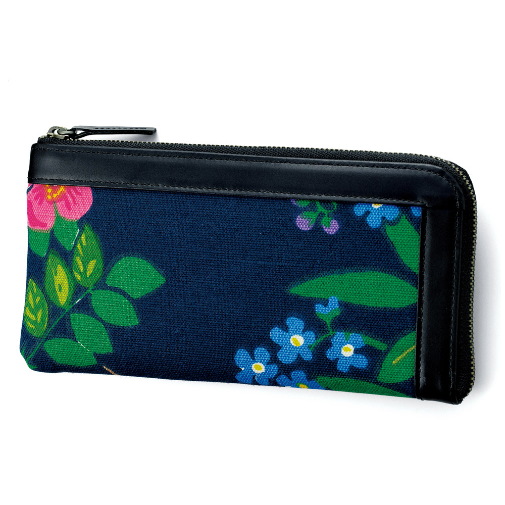 ヨブス工房の生地で作ったウォレット／L字ファスナー