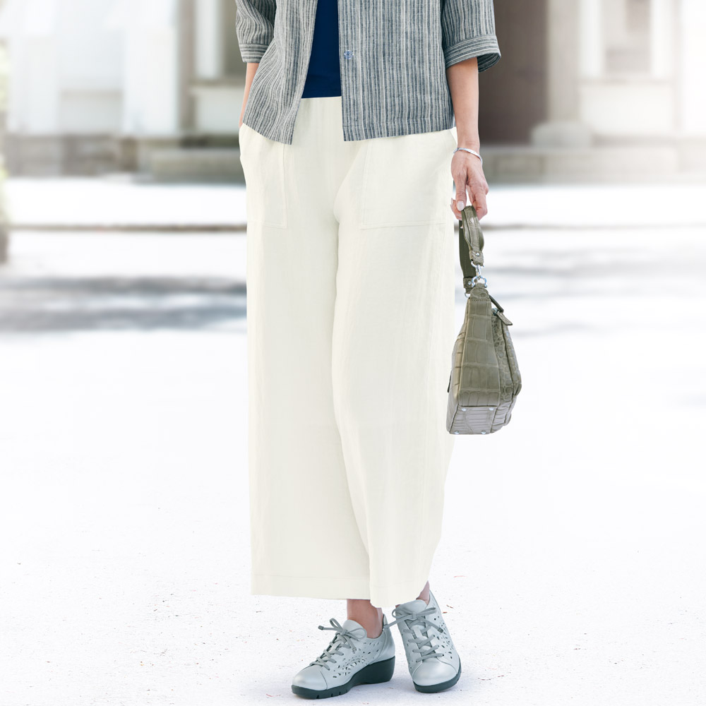 リネンツイルのベイカーパンツ