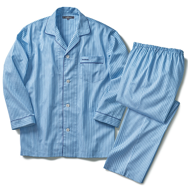 ストライプサテンテーラーパジャマ