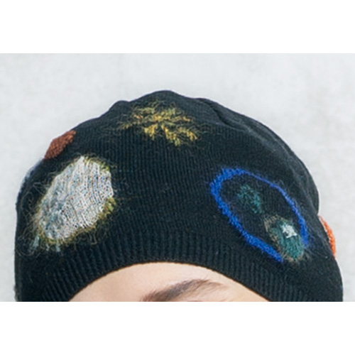 インターシャニット帽子