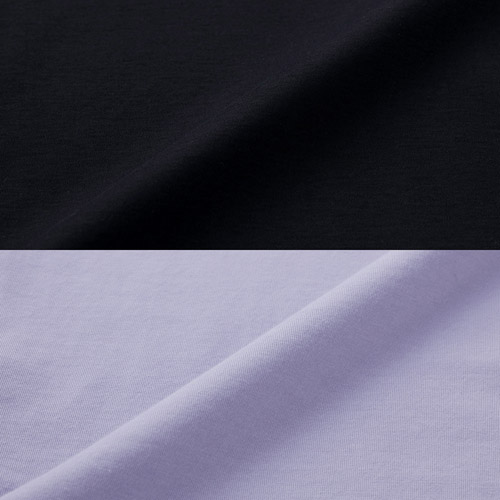 ベントクールハイネック七分袖チュニックTシャツ/2色セット