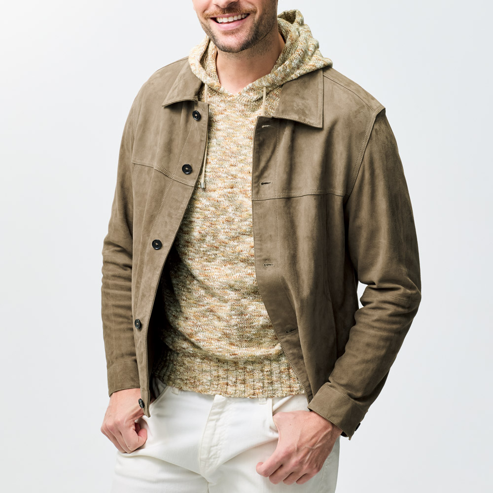 コットンニットパーカ