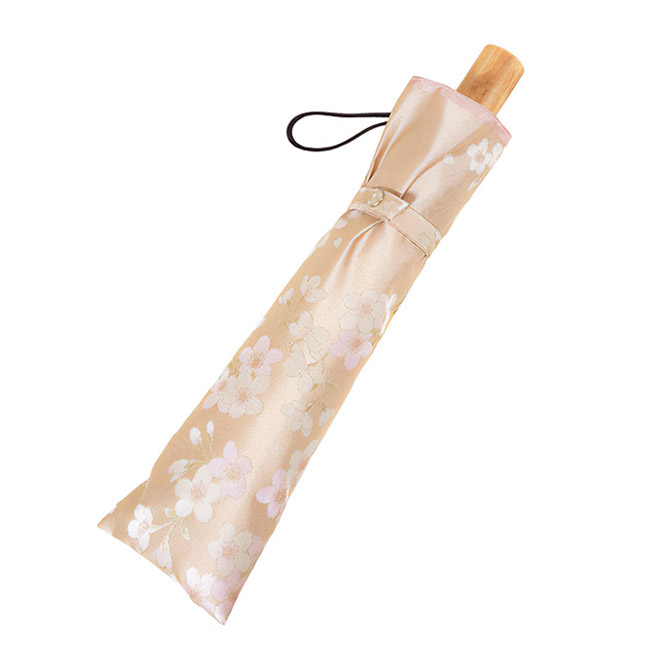 甲州織の折りたたみ晴雨兼用傘／桜