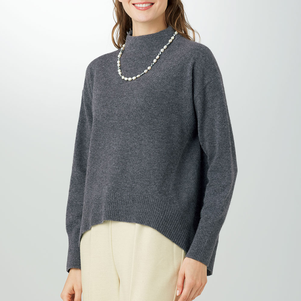 カシミヤハイネックチュニック