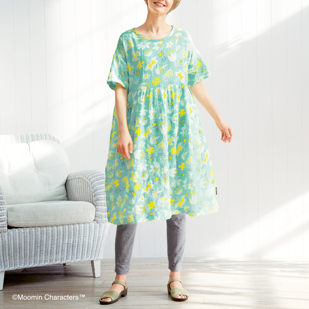 アムール 二重ガーゼシャーリングワンピース リトルミイ ライトアップオンラインストア