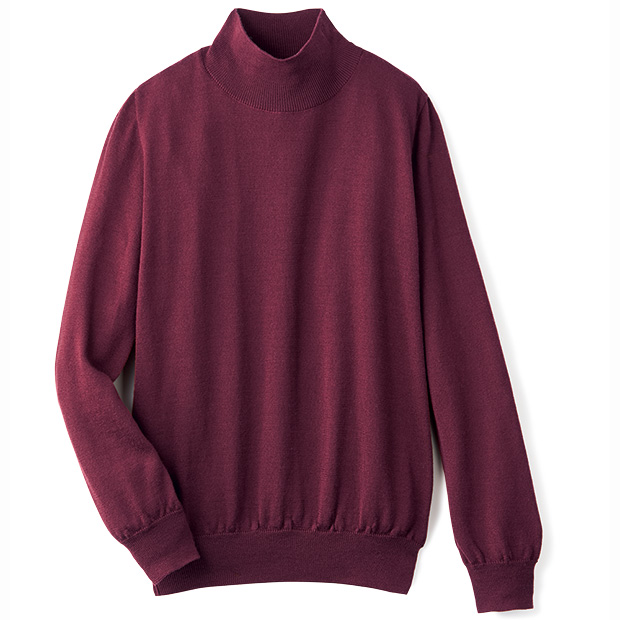 ウォッシャブルウール・ハイネックプルオーバー