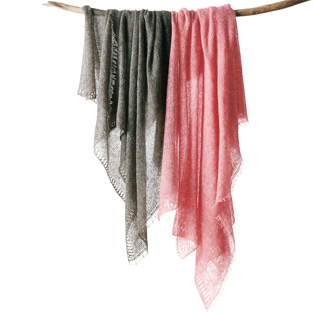 ベビーアルパカ混ショール