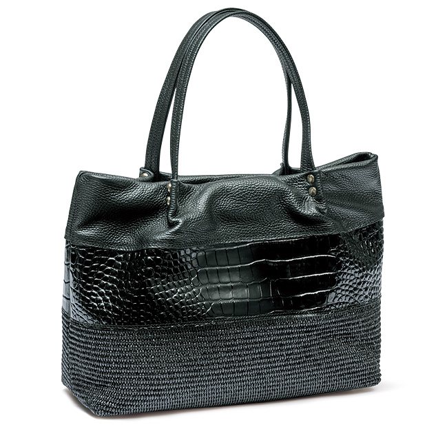 A4が入る異素材使いトートバッグ