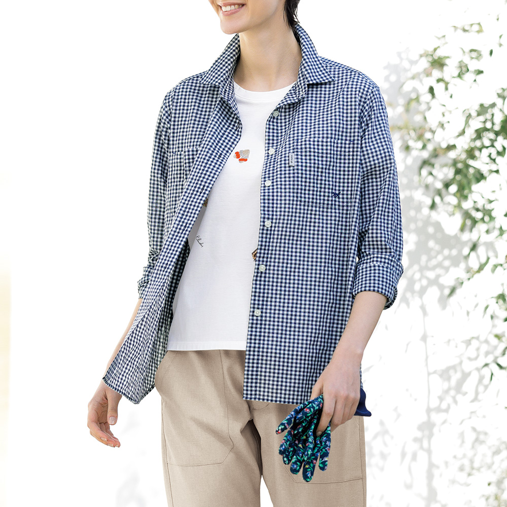 フォックスファイヤー 吸汗速乾 ギンガムチェックシャツ ライトアップオンラインストア