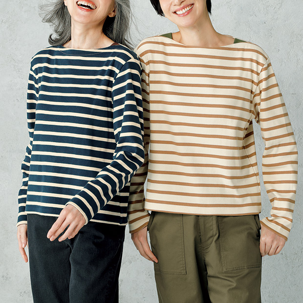 コットンボーダーTシャツ／当社限定モデル