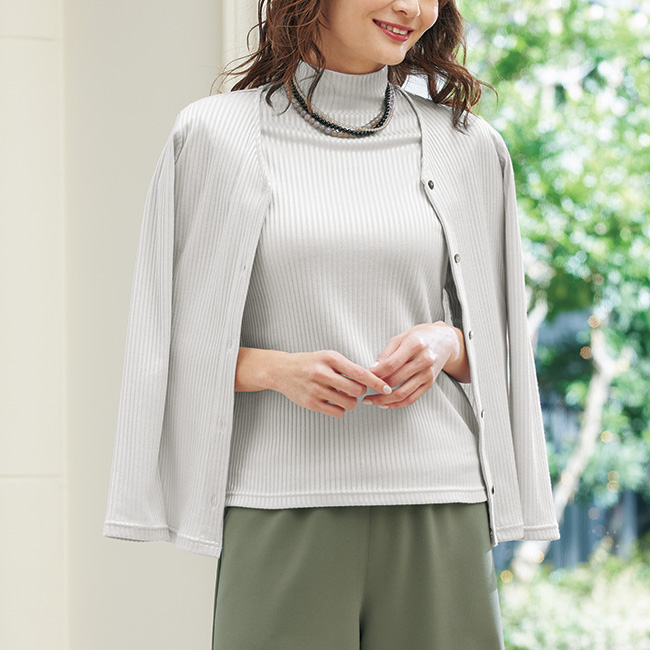 綿混シルックアンサンブル