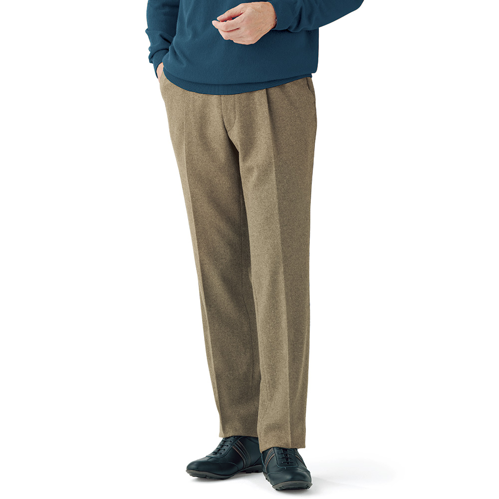 匠の技･洗えるカシミヤ混･ストレッチスラックス