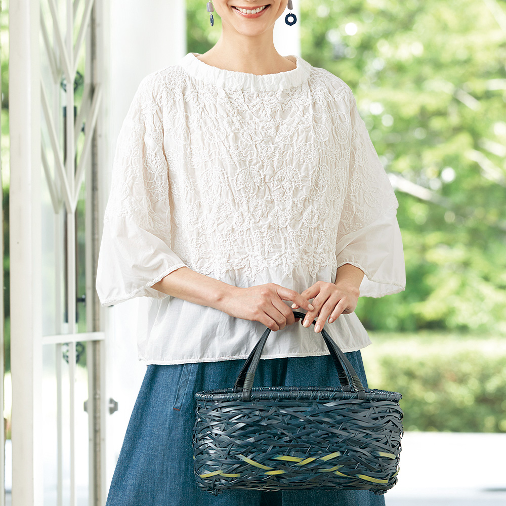 米澤美也子 刺しゅうのブラウス | ライトアップオンラインストア