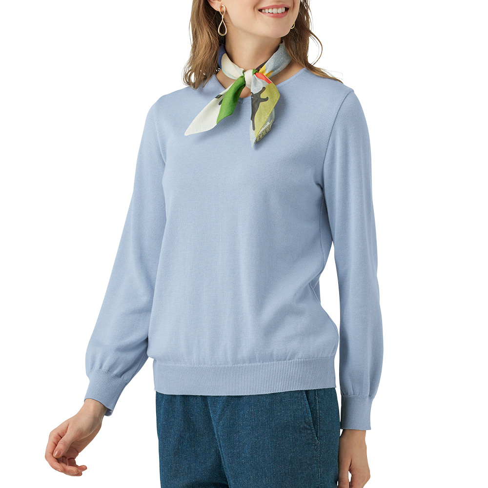 コットンシルク･Vネックプルオーバー