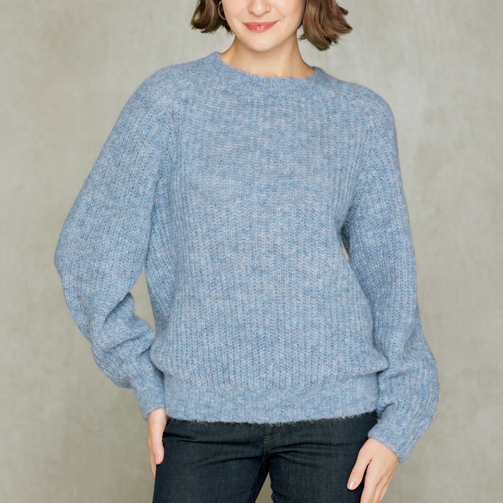 ベビーアルパカ混･柔らかプルオーバー