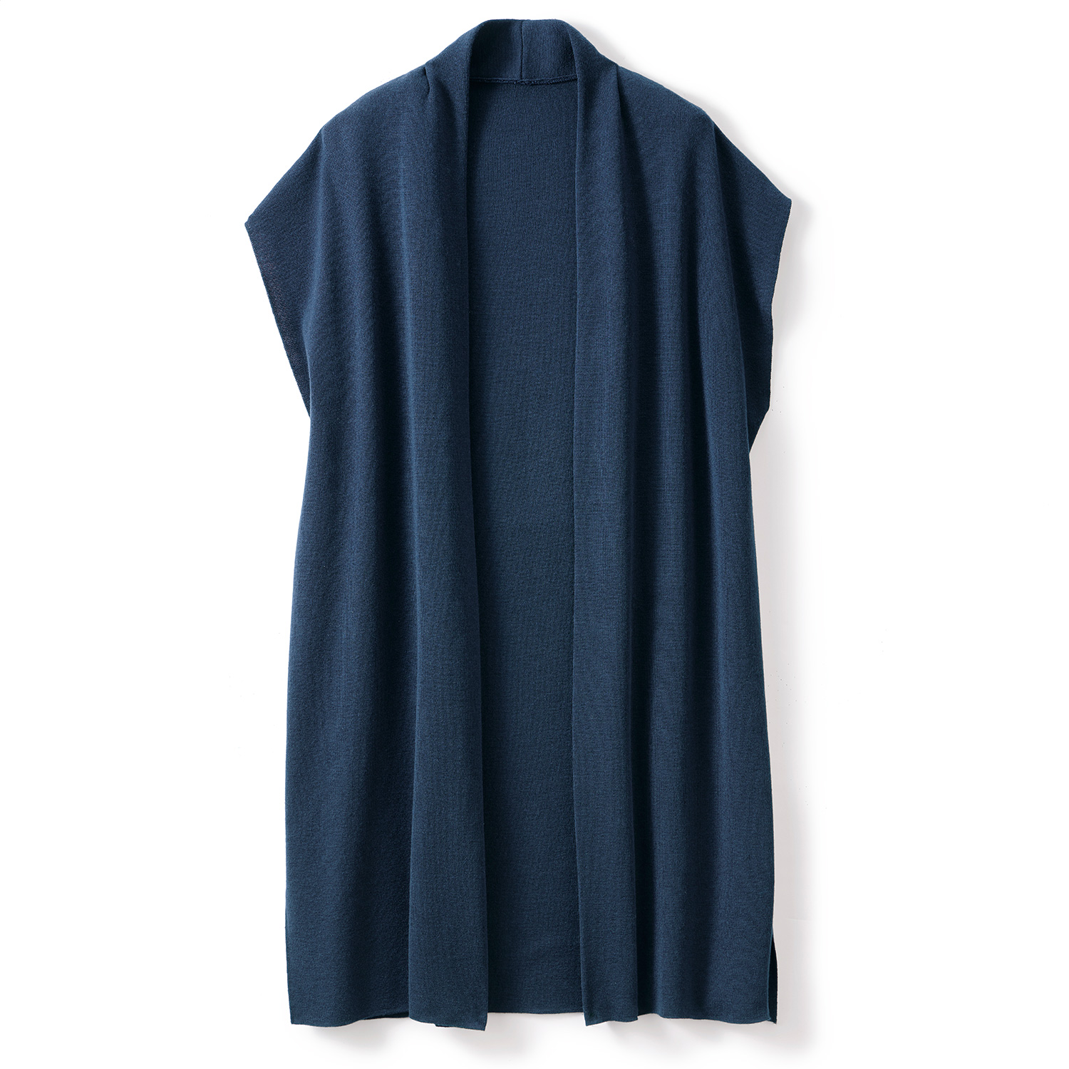 ロングニットジレ