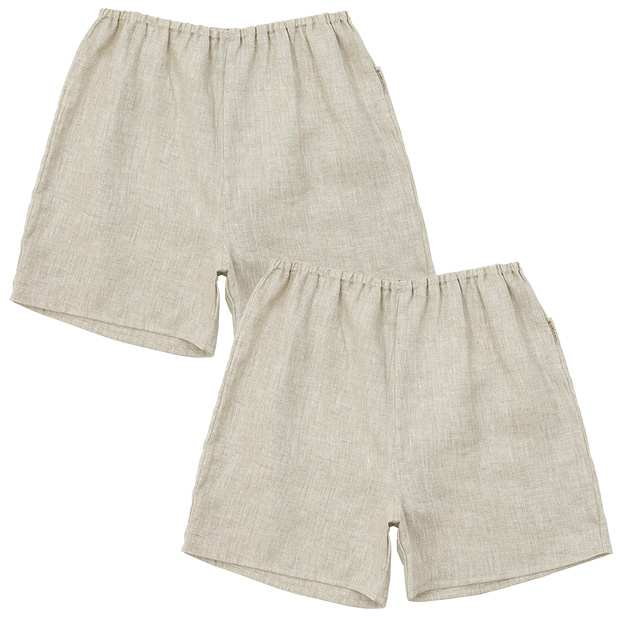 リネンのペチパンツ2枚セット