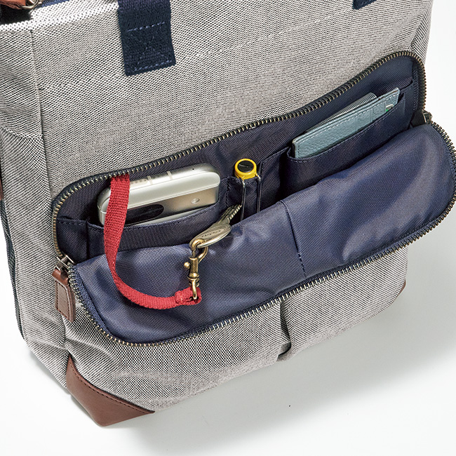 8号シャンブレー帆布･大人のスリムトート