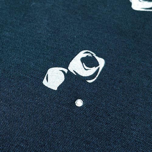 プリント使い七分袖プルオーバー