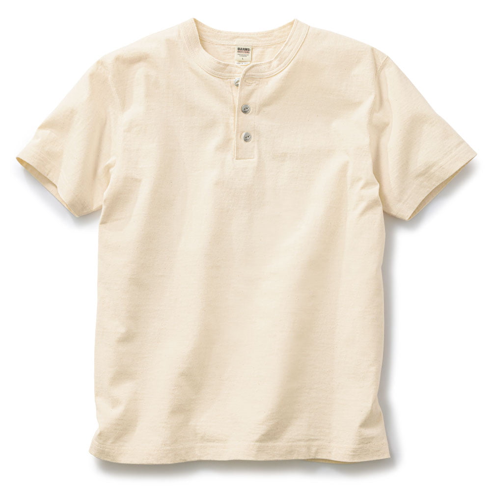 メタルボタン･ヘンリーネック半袖Tシャツ
