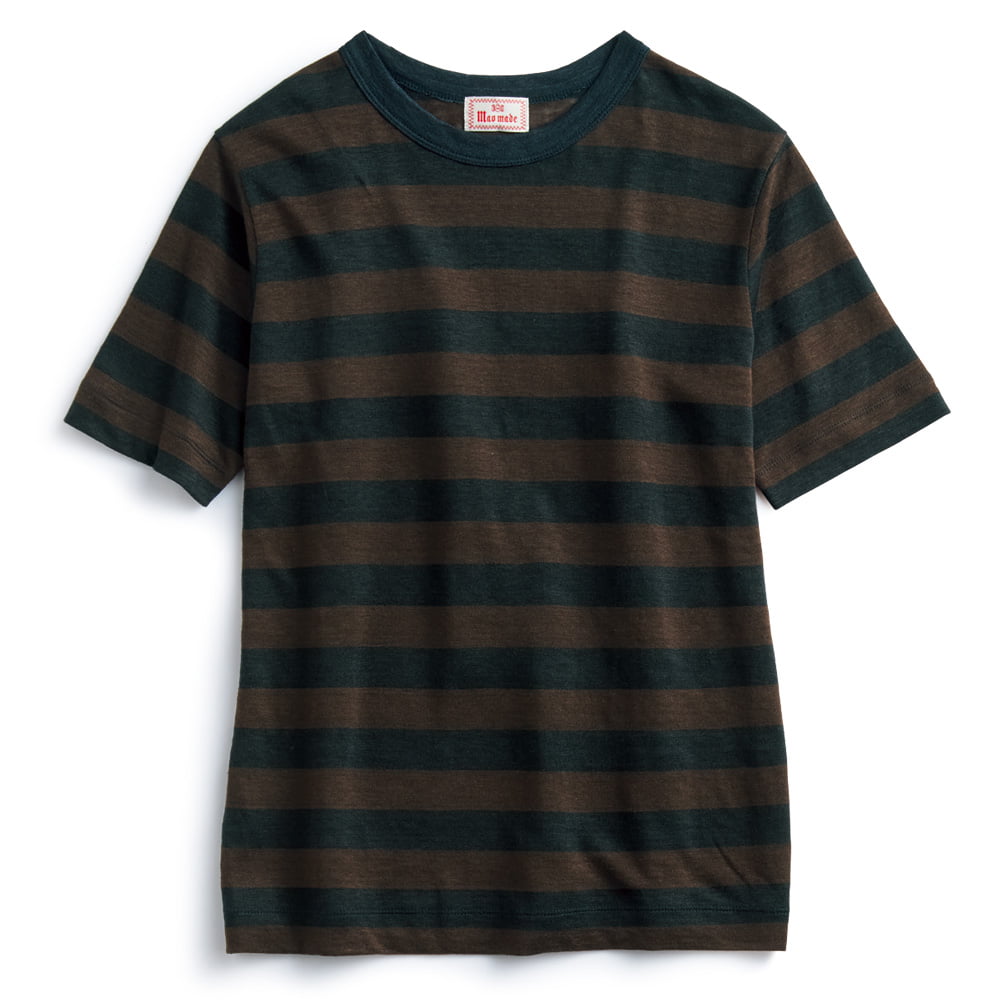 ベルギーリネンボーダー半袖Tシャツ