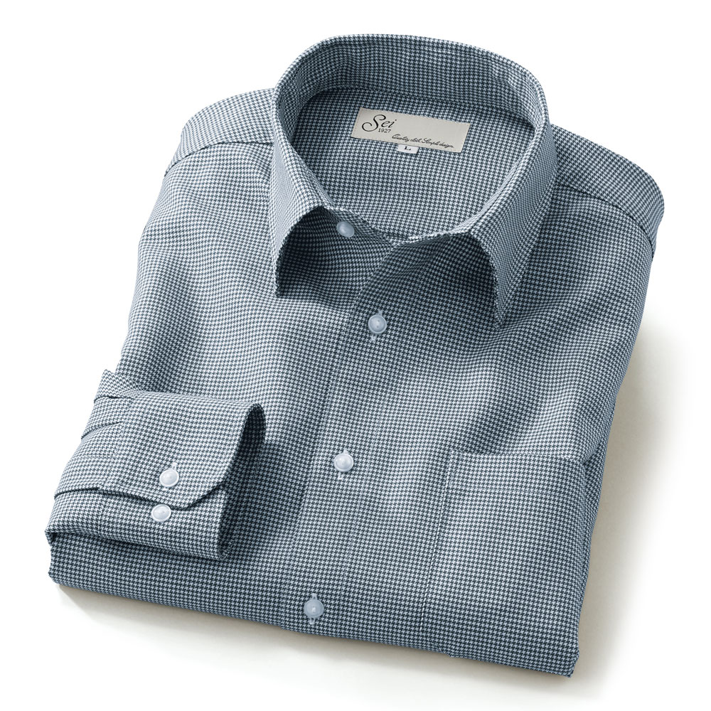 尾州メリノウールウォッシャブルシャツ