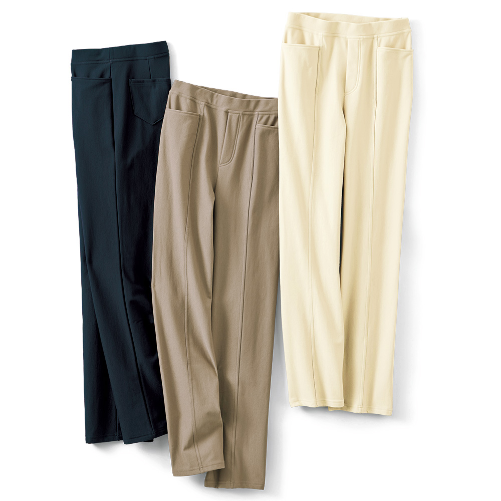 裏起毛あったかストレートパンツ