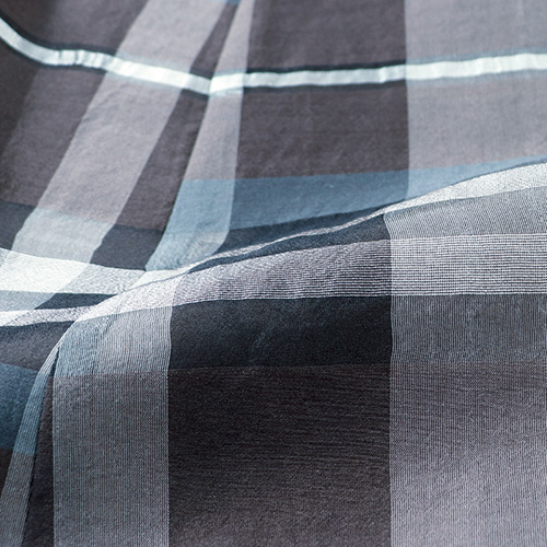 シルク混チェックスカート