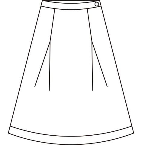 裾ジャカードデザインスカート