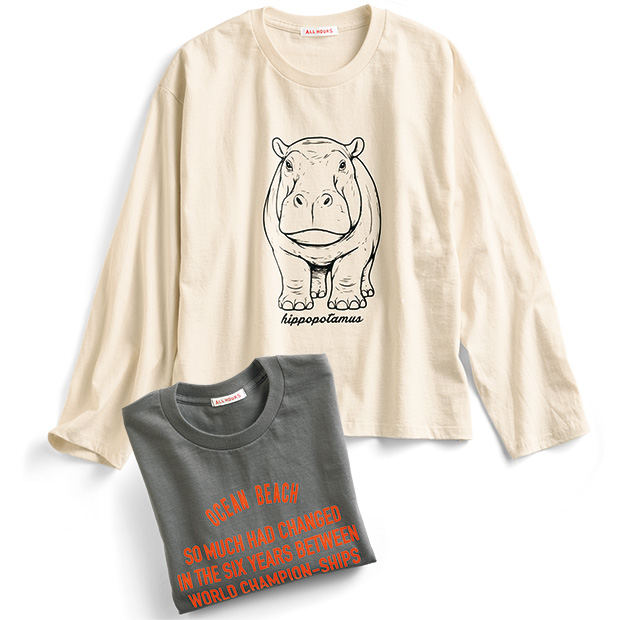 コットンプリントTシャツ／2色セット
