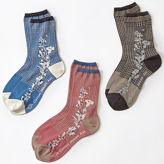花柄ソックス／3色セット