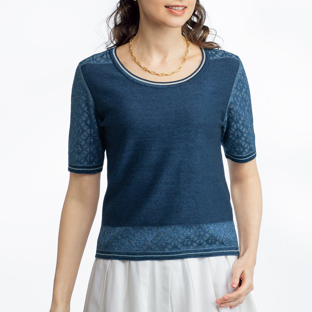 シャイニーニットプルオーバー