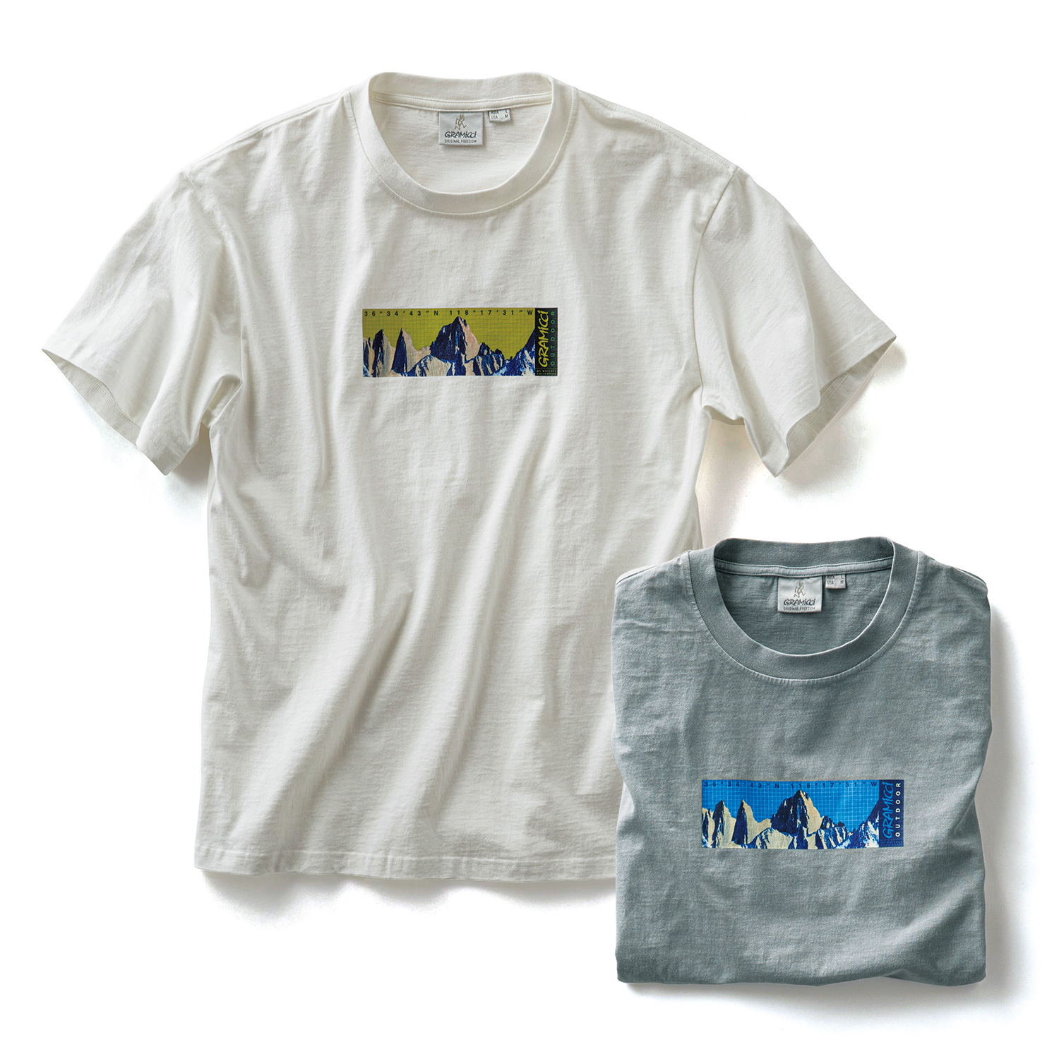 グラフィックTシャツ2色セット／マウントホイットニー